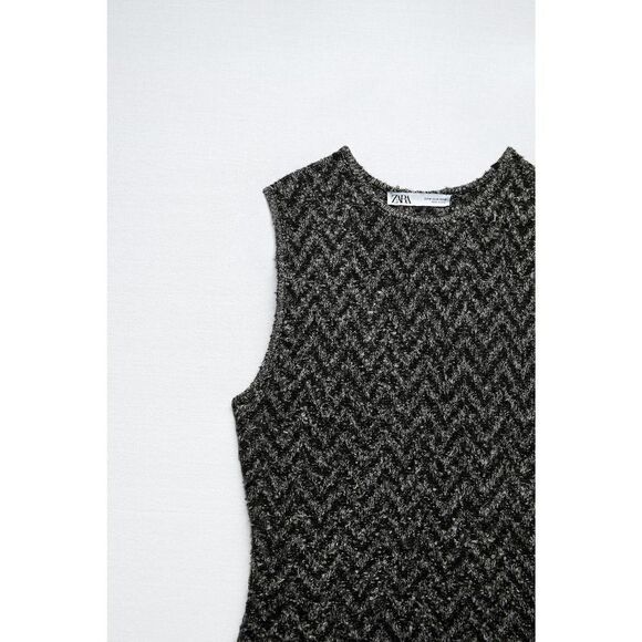 ZARA JACQUARD KNIT DRESS - Picture 2 of 7